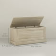 thumbnail image 3 of HOMCOM Coffre de Rangement Moderne, Boîte en Bois pour Salon, 39,4 Pouces, Naturel, 3 of 10