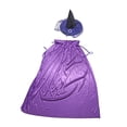 thumbnail image 4 of Disfraz de Halloween perfecl con sombrero para adultos, Toga de fiesta, accesorios de Violeta, 4 of 8