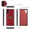 thumbnail image 4 of Galaxy Note 10 Wallet Case, Alleytech Girls Women Magnets Detachable Zipper Wallet Case Cover PU Leather Folio Flip Holster Carrying Case Card Holder for Samsung Galaxy Note 10 2019, Red, 4 of 9
