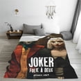 thumbnail image 6 of Joker Folie a Deux Poster Flannel Blanket Ultra-Soft Micro Fleece Throw Blanket For Bed Sofa Couch Car Office Unisex Adult Fuzzy Bed Blanket Cozy Kids Throw Blanket 60"x50", 6 of 8