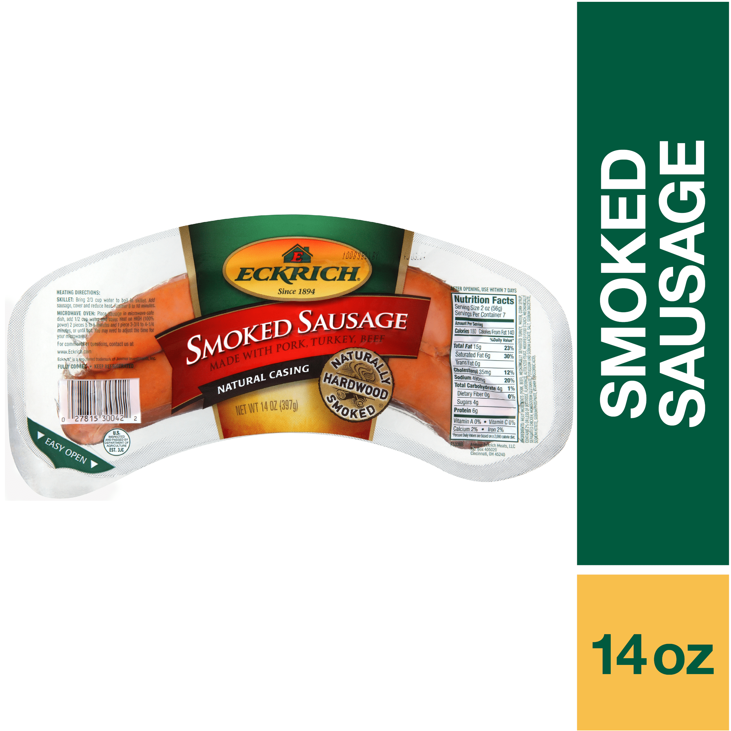 Eckrich Natural Casing Smoked Sausage Rope