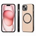 thumbnail image 2 of Q6V For iPhone 15 Case Compatible with MagSafe Leather+TPU Phone d6v Cover Carbon Fiber Texture - Ap, 2 of 5