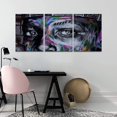 thumbnail image 3 of Canvas Wall Art Graffiti Pictures 3 Panels Colorful Painting Modern Abstract Woman Face Eye Posters Prints Street Pop Art Artwork Home Decor for Living Room Framed Ready to Hang - 12"x16"x3pcs, 3 of 6