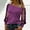 X-1110Purple, variant on Women'S Top Long Sleeve Slash Neck Solid Color Mesh Elegant Comfortable Blouses For Daily Wear Black L