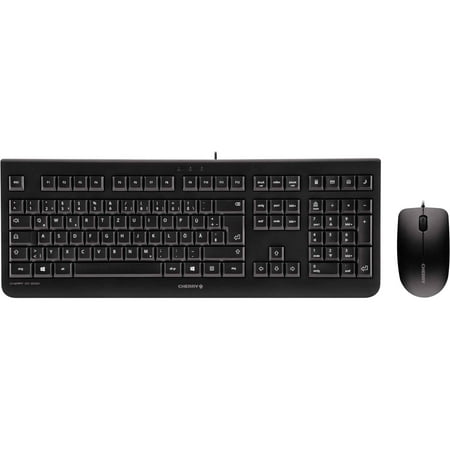 Cherry Dc 2000 Keyboard & Mouse - Usb Cable 104 Key - English [us] - Black - Usb Cable Optical - 1200 Dpi - 3 Button - Scroll Wheel - Qwertz - Black - Calculator, Email, Internet Key, (Best Laptop Internet Email)