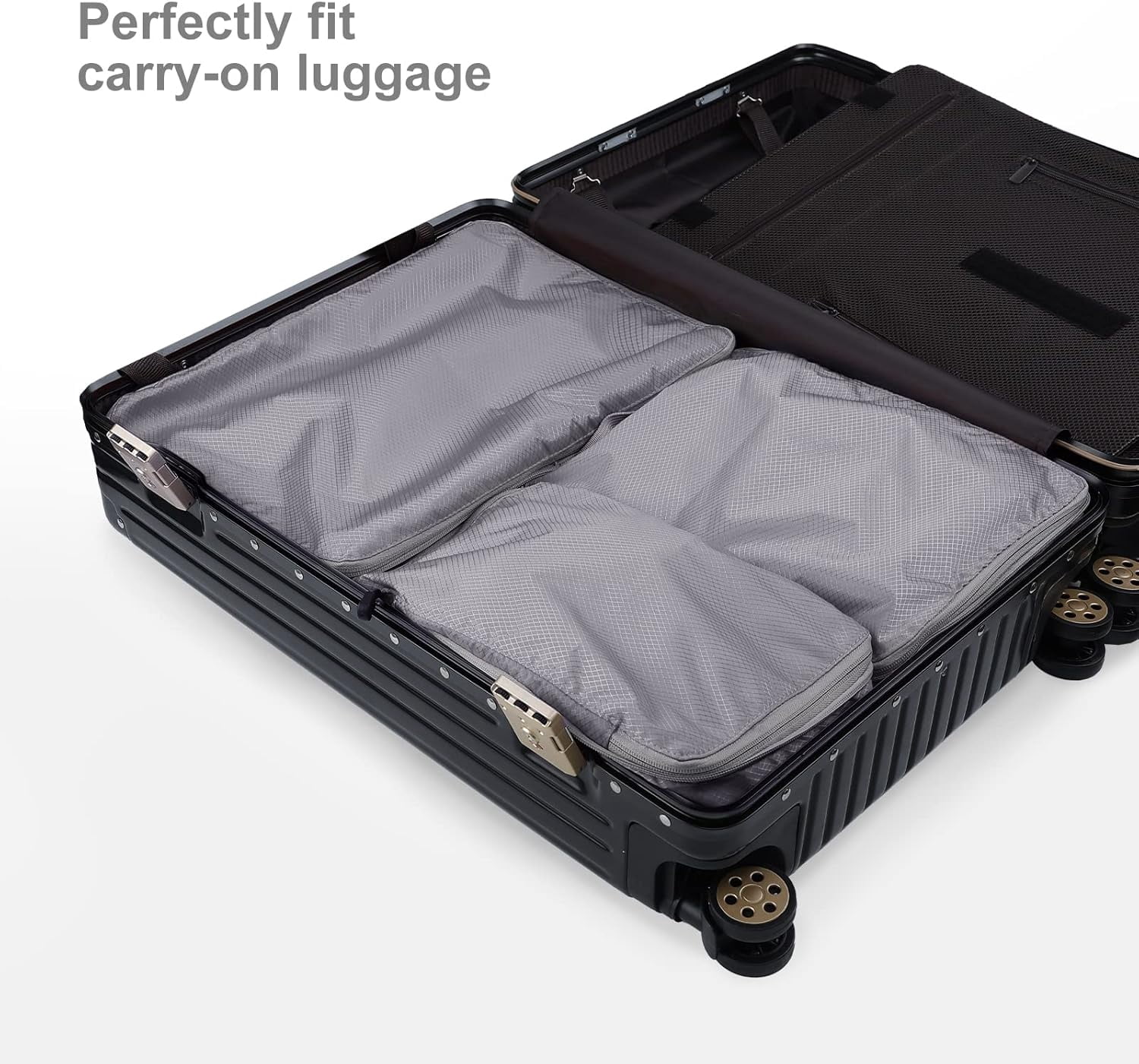 XiHAMA Compression Packing Cube Set for Carrying on Luggage Travel Packing Organizers with Laundry Bag for Backpack