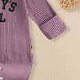 thumbnail image 7 of mgoYE Infant Baby Girl Fall Outfit Sweatshirt Romper Daddy's Girl Long Sleeve Jumpsuit Newborn Clothes(Purple,Newborn), 7 of 7