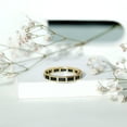 thumbnail image 4 of Rosec Jewels Lab Grown Black Diamond Baguette Eternity Band for Women - East West Full Eternity Band - AAAA Grade - Ready to Gift, 18K Yellow Gold, US 10.50, 4 of 8