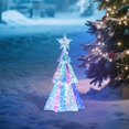 thumbnail image 3 of LED Light Up Artificial Christmas Tree with Star Topper Prelit Holiday Decoration for Indoor Outdoor Festive Display, 3 of 4