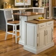 thumbnail image 2 of Home Styles Woodbridge Two Tier Kitchen Island in White and Oak, 2 of 4
