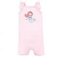 thumbnail image 5 of Hudson Baby Infant Girl Cotton Rompers, Coral Mint Mermaid, 12-18 Months, 5 of 5