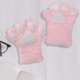 thumbnail image 4 of Guantes de medio dedo Yinane de Franela suave y cálida rosa para actuación cumpleaños novia, 4 of 7