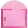 thumbnail image 4 of JAM Plastic Multi, Pocket Envelope, Pink, 1/Pack, Hook & Loop, 9.8x13, 4 of 4