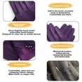 thumbnail image 3 of Guantes cálidos de invierno para mujer con dedos sensibles a la pantalla táctil Guantes de gamuza de otoño e invierno, 3 of 5
