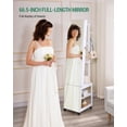 thumbnail image 4 of Jewelry Armoire Standing,Movable Full-length Mirror ,White, 4 of 9
