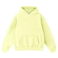 thumbnail image 2 of LIIPEE Women Hoodies Casual Long Sleeve Hooded Pullover Tops With Pocket Woman Breathable Indoor Outdoor Wear Sweatshirts,Yellow,L, 2 of 4