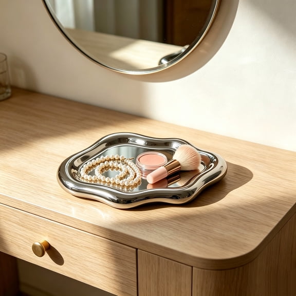 ShaoXinWan Cloud Shape Decorative Tray, Catch All Dish, Jewelry Perfume Key Organizer for Entryway Table Bedroom Dresser Home Decor