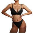 thumbnail image 1 of Bikini para mujer Split Color sólido Bikini para mujer Cómodo traje de baño elegante OAVQHLG3B Store lin121212, 1 of 4