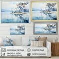 thumbnail image 5 of Designart "Oasis of Minimalism at Lakefront Cottage IV" Extra Large Landscapes Framed Wall Art - Coastal White Landscape Cottage Hallway Framed Wall Art Decor, 5 of 7