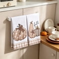 thumbnail image 5 of Halloween Themed Kitchen Dishes Towels, 2Pcs Pumpkin Leaves Fall Kitchen Towels Dish Towels, Highly Absorbent, Thanksgiving Day Decorative Dishes Towels For Home Suitable For Cooking And Baking, 5 of 6