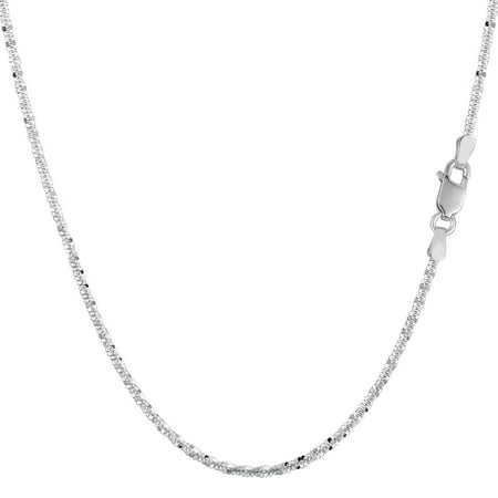 10k White Gold Sparkle Chain Necklace 1 5mm 18 Canada - 10k White Gold Necklace And Pendant