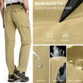 thumbnail image 6 of POENTAB Mens Hiking Pants Convertible Zip Off Lightweight Quick Dry Fishing Safari Camping Work Pants with Belt, 6 of 10