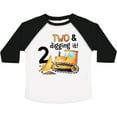 thumbnail image 3 of Inktastic Two and Digging It Bulldozer 2nd Birthday Boys or Girls Toddler T-Shirt, 3 of 5