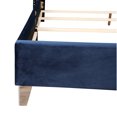thumbnail image 2 of Spacious Navy Blue Upholstered Bed With Foldable Design Velvet For Daily Comfort, 2 of 4