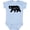 AE-Light Blue, variant on California Black Bear Silhouette Boys or Girls Baby Bodysuit