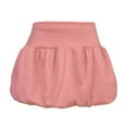 thumbnail image 4 of Ruimatai Women's Y2K Sexy Mini Skirt Solid Bubble Hem Flared A-Line Short Skirt Casual Party Clubwear Polyester Summer Spring Outfit, 4 of 4