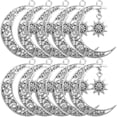 thumbnail image 1 of 10 piezas de dijes de aleación de sol y luna, colgantes de aleación, dijes de collar de luna y sol., 1 of 5