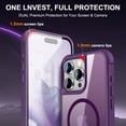 thumbnail image 5 of Case for iPhone 11,Decase Magnetic Translucent Shell,Support Wireless Charging & Magnetic Car Mount,Military Grade Drop Protection Matte Phone Cover,for iPhone 11 - purple, 5 of 6