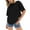 Black, variant on GEWSEY Womens Oversized Summer T Shirts Business Casual Dressy Tops Beach Vacation Clothes Spring Fashion 2025 Grey,XXL