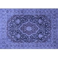 thumbnail image 1 of Ahgly Company Machine Washable Indoor Rectangle Medallion Blue Traditional Area Rugs, 2' x 3', 1 of 4