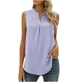 thumbnail image 1 of Timegard Tank Tops for Women V-Neck Lace Sleeveless Ruched Mesh Flowy Summer Beach Casual Loose Top, 1 of 5