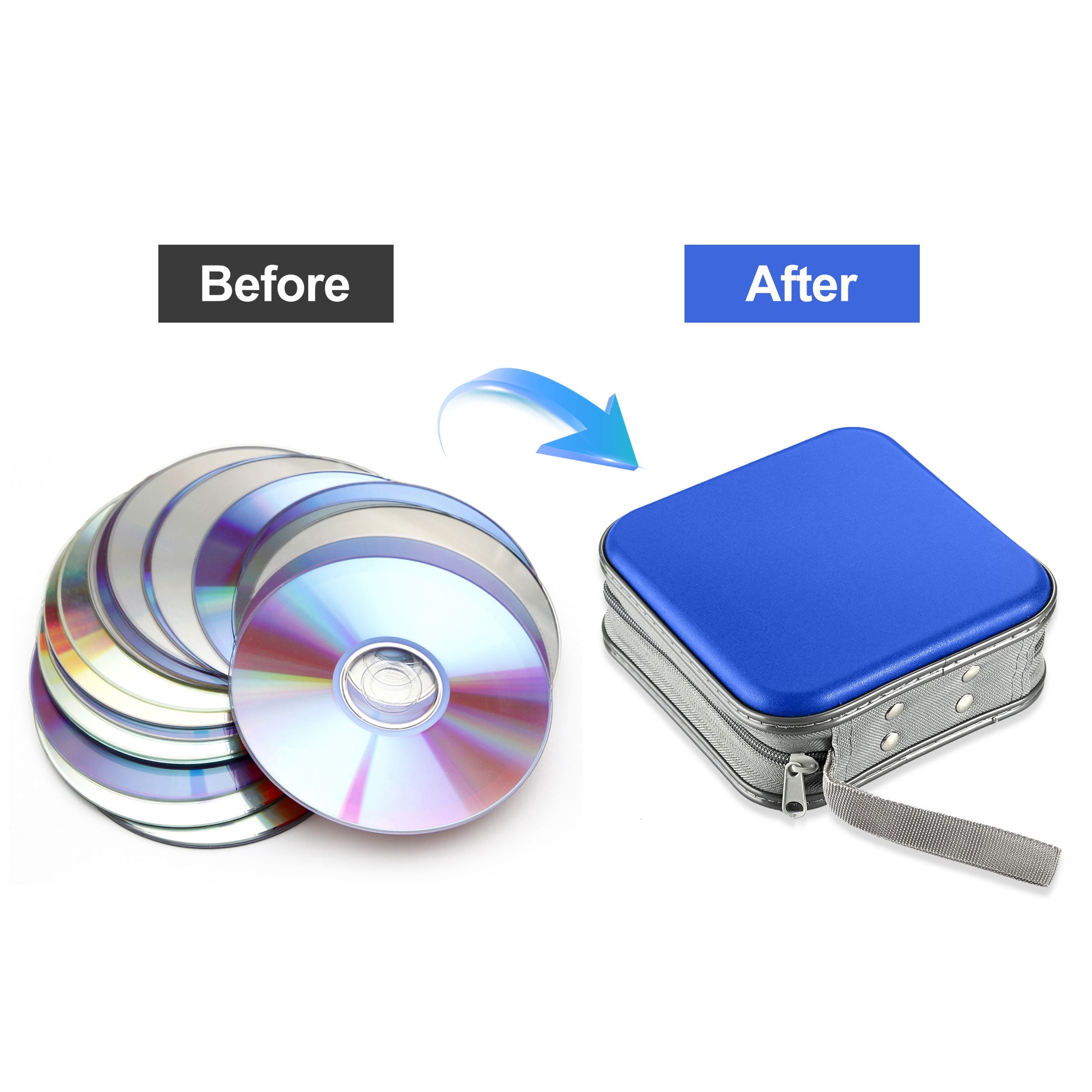 【K】DVDケース Amazon.com: DVD CD Storage Case with Extra Wide Title Cover Pages
