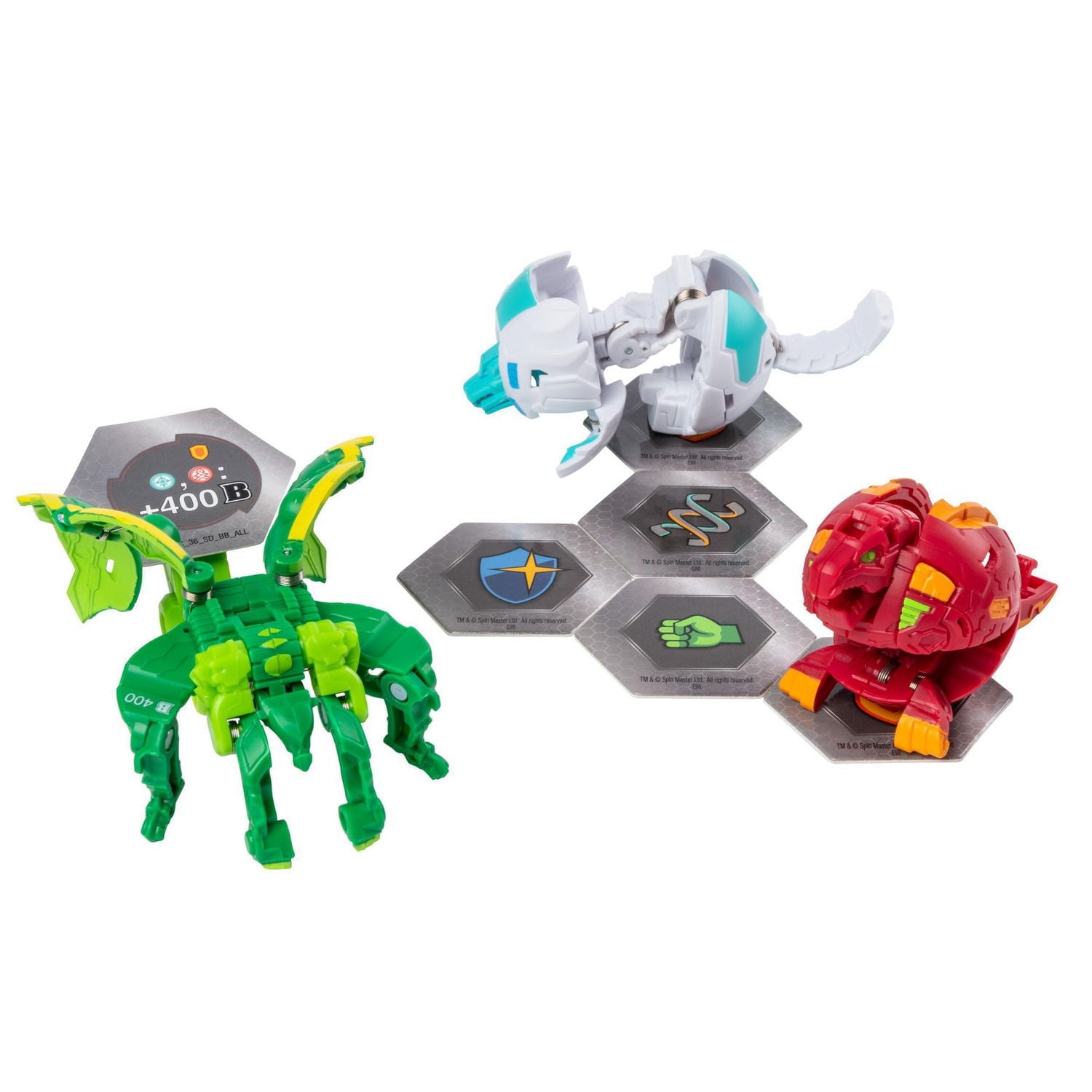 Bakugan Starter Pack 3-Pack, Ventus Garganoid, Collectible Action Figures, for Ages 6 and Up