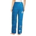 thumbnail image 3 of Picia Blue Christmas Womens Soft Woven Cotton Elastic Waistband Sleep Pajama Pant Lounge Sleep Pant With Pockets And Drawstring-XX-Large, 3 of 9