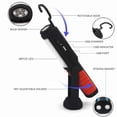 thumbnail image 2 of USB Charging Work Light with Magnetic Stand Inspection LED Light Torch 2 Lighting Modes Work Lamp for Workshops Garages Red, 2 of 5