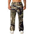 thumbnail image 5 of Dwelliawo Men's Baggy Camo Graphic Print Sweatpants Workout Athletic Joggers Elastic Waist Pants Casual Wide Leg Elastic Waist Streetwear Sweatpants with Pockets Brown S, 5 of 6