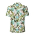 thumbnail image 4 of Rocae Watercolor Palm Tree for Men's Short Sleeve Polo Shirt, Quick Drying Performance Moisture Wicking Sports Men's Golf Shirt XX-Large, 4 of 9