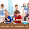 thumbnail image 4 of 4X Juego de Instrumentos de Percusión Musical, Palillos de Ritmo + de Huevos de Madera + Campana de Pandereta, para Fiestas de Navidad para Niños, 4 of 9