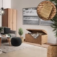 thumbnail image 2 of Casafield 36" Storage Trunk with Curved Lid, Safety Hinge - Cinnamon, Water Hyacinth Wicker Storage Chest Basket for Bedroom, Entry Way, Living Room, 2 of 7