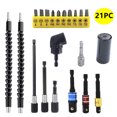 thumbnail image 1 of TFixol Flexible Drill Bit Extension & Universal Socket Wrench Tool Set, 105° Right Angle Drill Attachment, 1/4 3/8 1/2" Universal Socket Adapter Set, 3Pcs Screwdriver Bit Holder & Screwdriver Bit Kit, 1 of 7