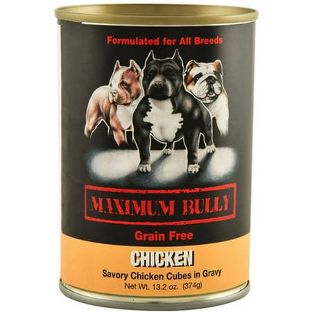Maximum Bully Savory Chicken Cubes in Gravy, 13.2 oz - Maximum Bully Savory Chicken Cubes in Gravy, (Best Dog Food For Bullies)