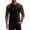 Army Green&11Q0616, variant on Fabrcox 3/4 Sleeve Shirt Men Raglan Crew Neck Baseball Shirt Men Color Block Breathable Going Out Gym Workout Shirt Men XXXL