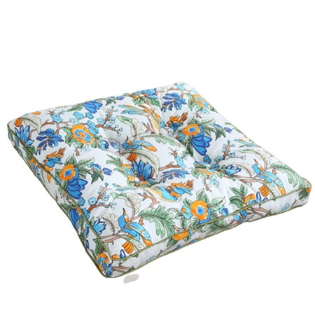 

Bohemian Thicken Square Seat Cushion Multicolored Paisley Floral Print Chair Pad Tatami Floor Pillow for Home Office