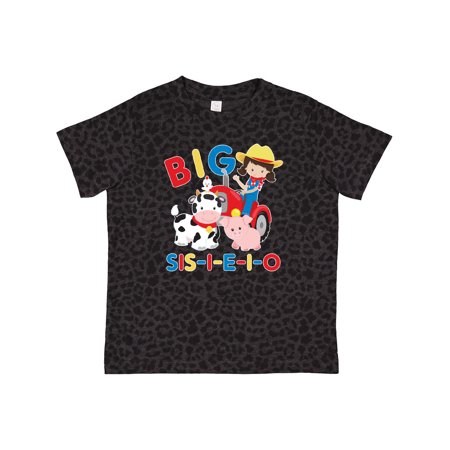 

Inktastic Farmer Tractor EIEIO Big Sis Gift Toddler Toddler Girl T-Shirt