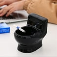 thumbnail image 5 of Novelty Toilet Ashtray - Ceramic Desktop Decor Bathroom Humor Gift Men's Smoking Accessory Office Desk Organizer Conversation Piece(Black), 5 of 6