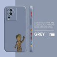 thumbnail image 3 of Case For VIVO IQOO 5 7 8 9 10 11 Pro 5G Z6 Z7 NEO3 5 5S 6 7 Colour Simple Liquid Silicone Case Cartoon Marvel Baby Groot, 3 of 5